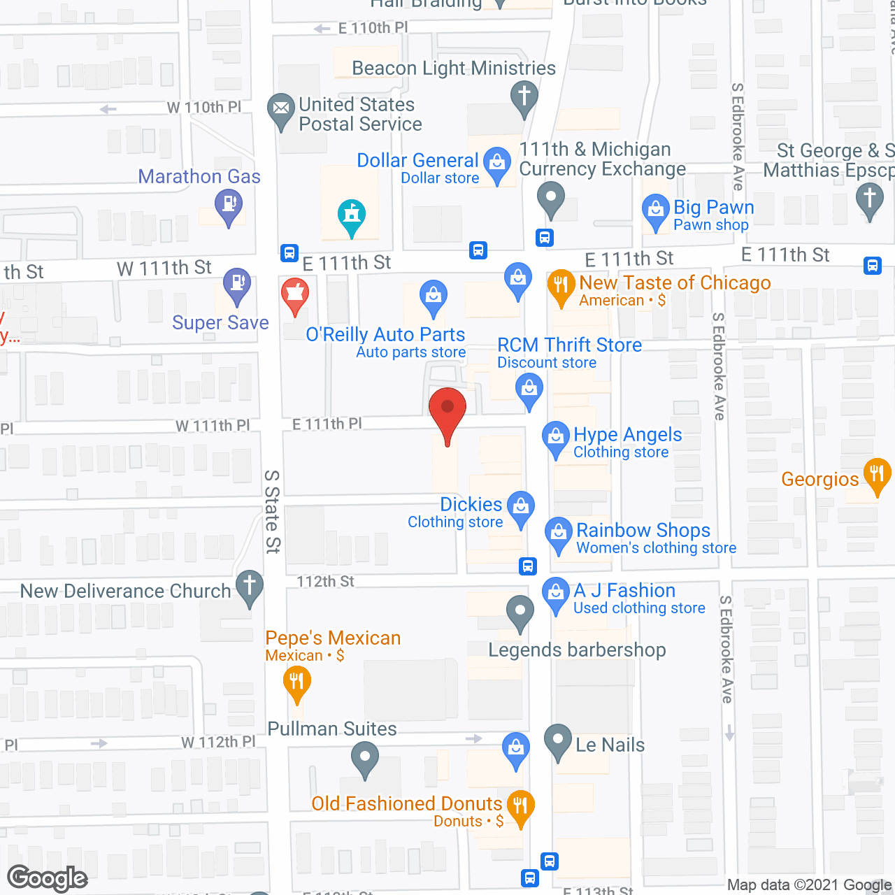 West Pullman School Senior Community in google map