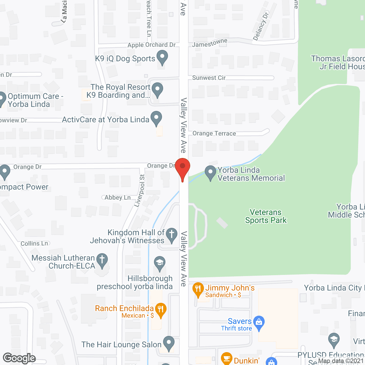 ActivCare at Yorba Linda in google map