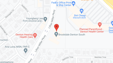 Brookdale Denton South in google map