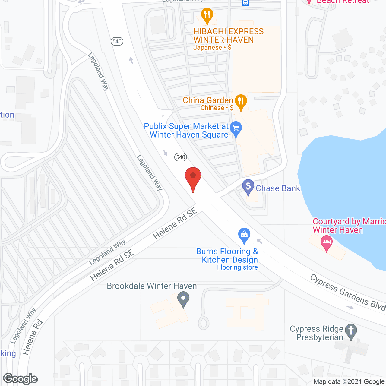 Brookdale Winter Haven in google map