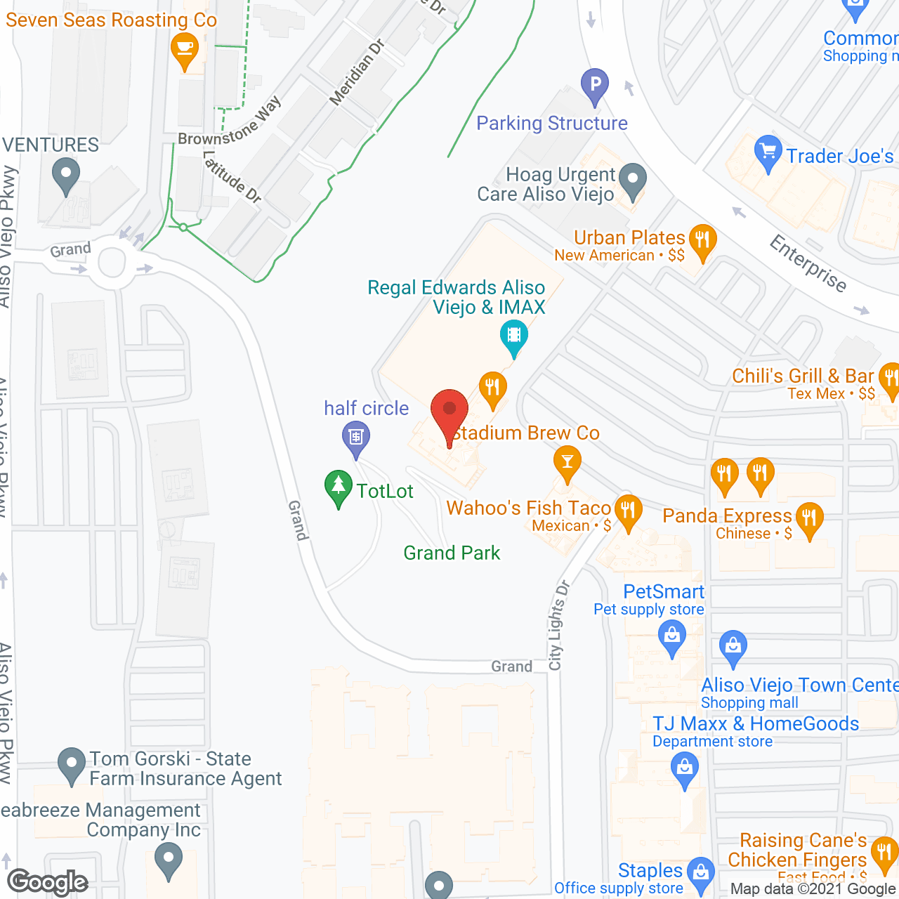 Belmont Village Aliso Viejo in google map