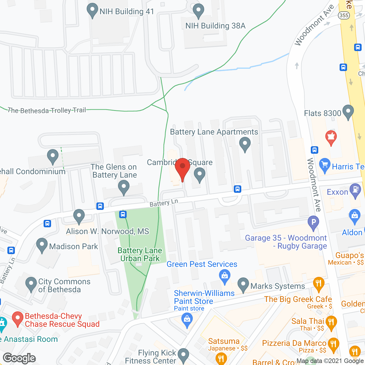 Sunrise of Bethesda in google map