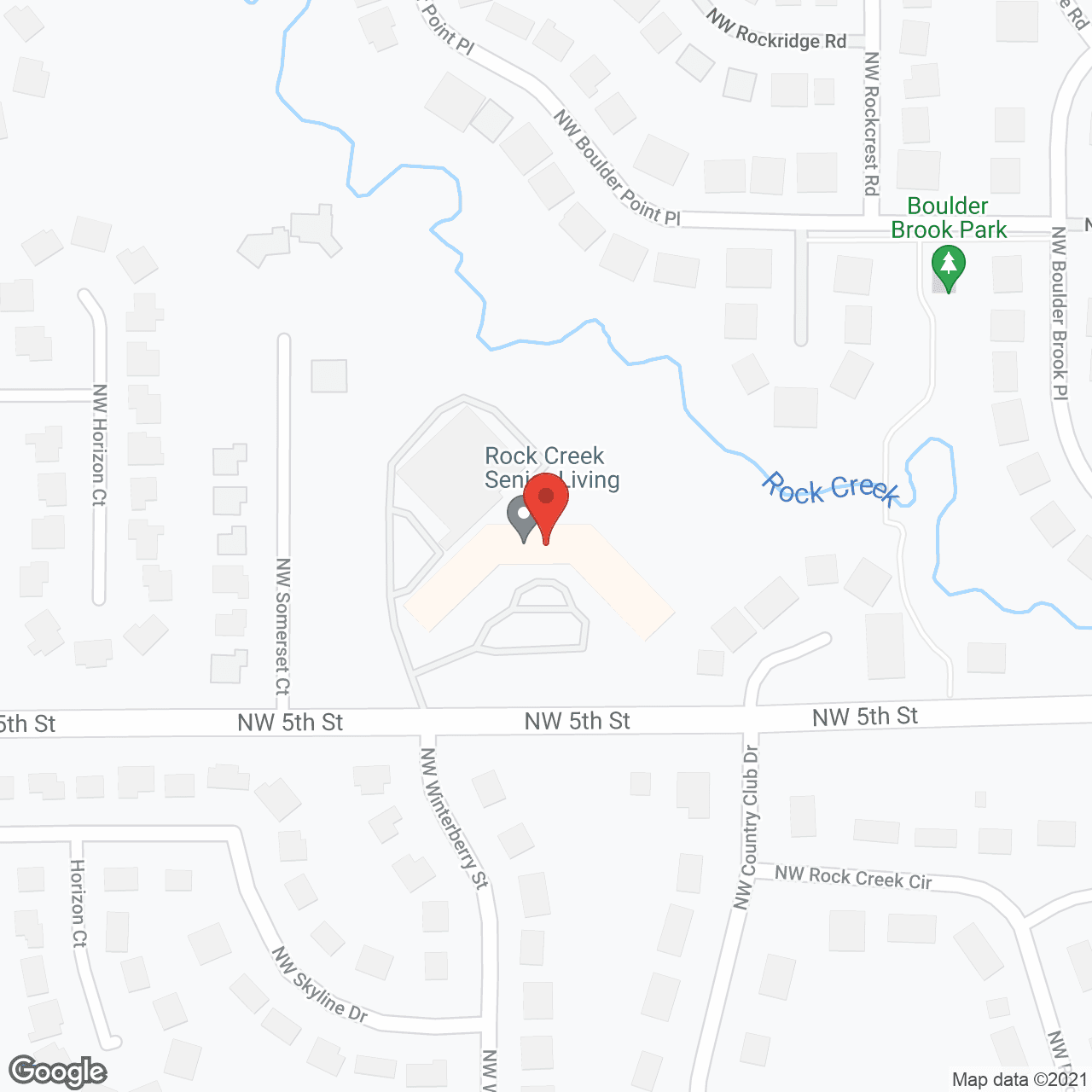 Rock Creek Senior Living in google map