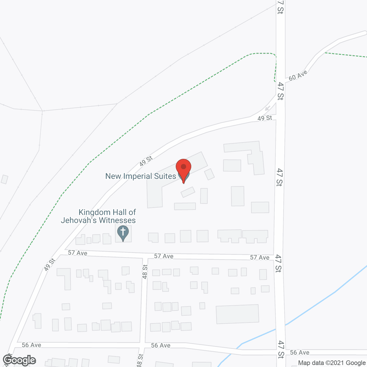 New Imperial Inn Wetaskiwin in google map