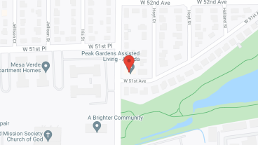 Peak Gardens Arvada in google map