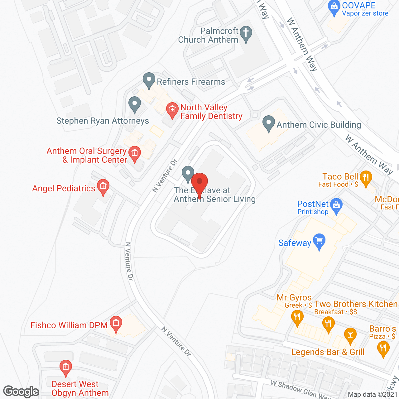 The Enclave at Anthem Senior Living in google map