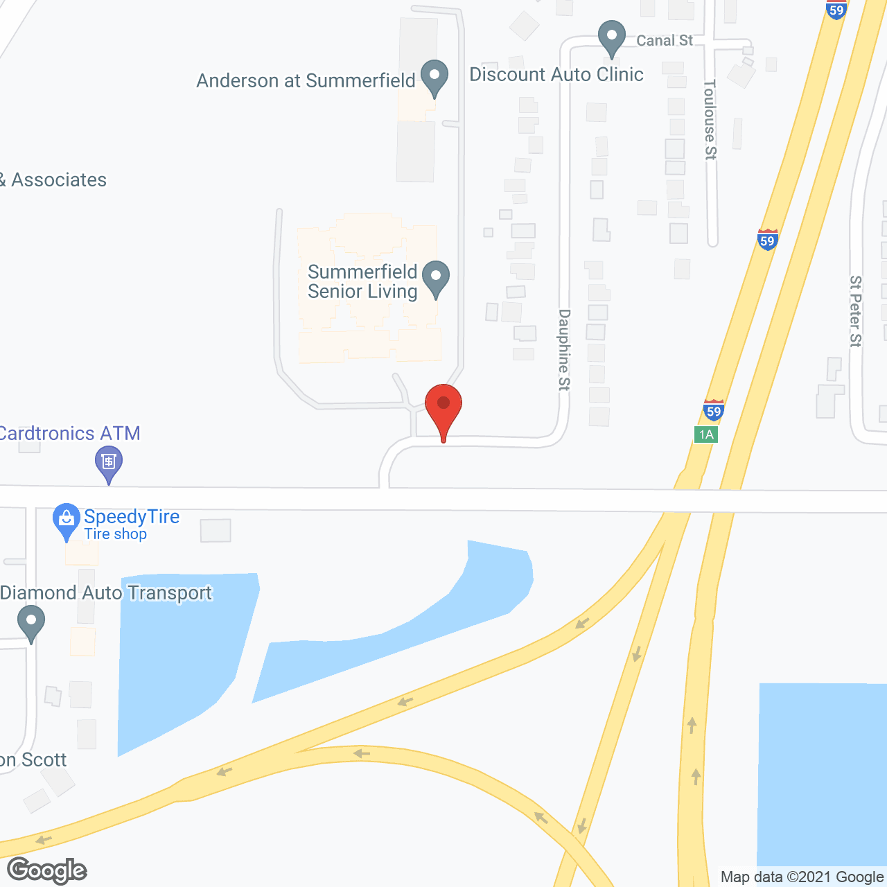 Anderson at Summerfield Senior Living in google map