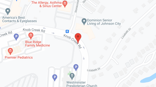 Map of the neighborhood around Dominion Senior Living of Johnson City