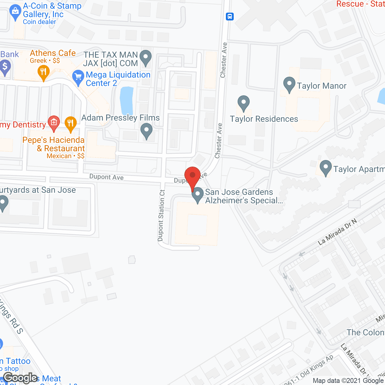 San Jose Gardens Alzheimer's Special Care Center in google map