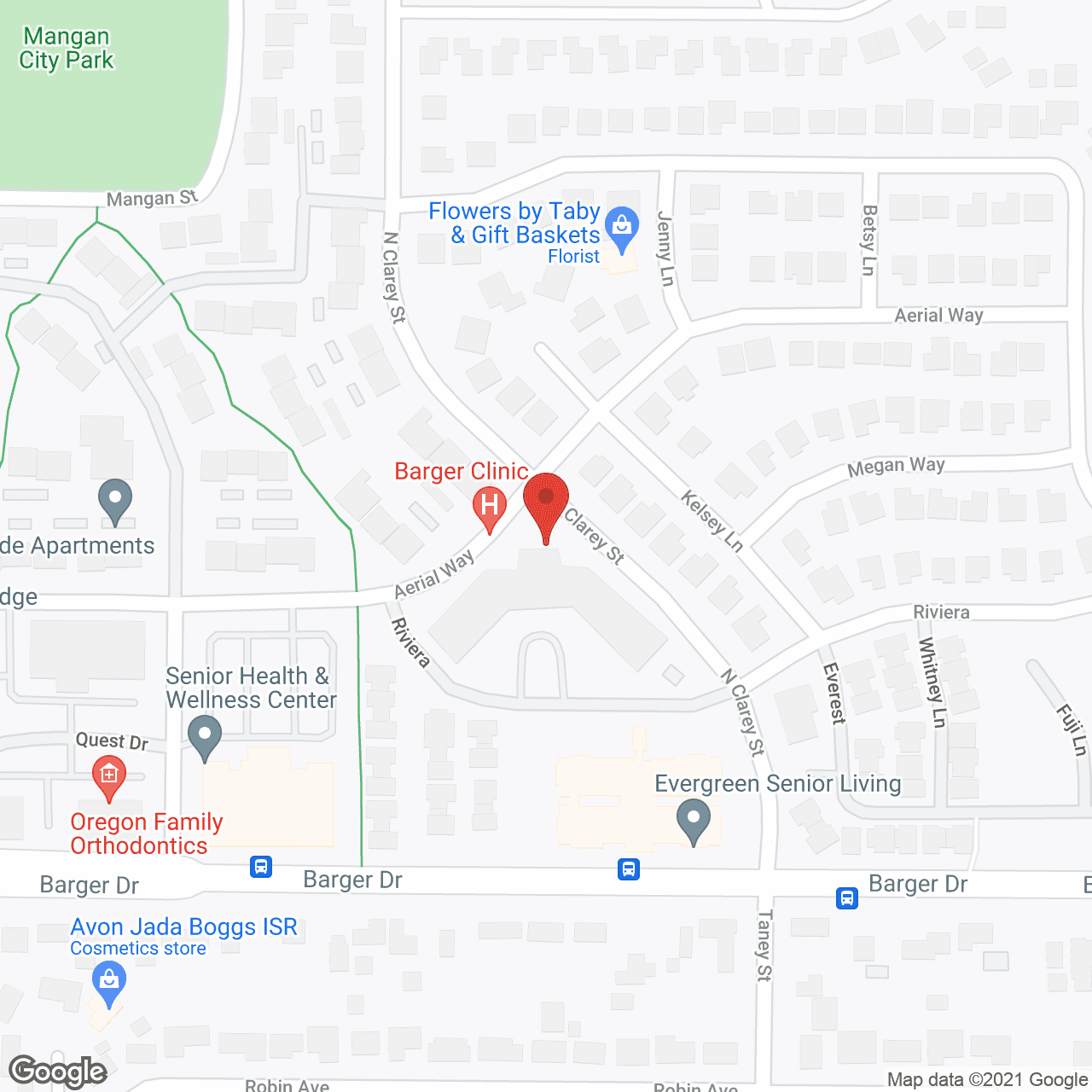 Evergreen Senior Living in google map