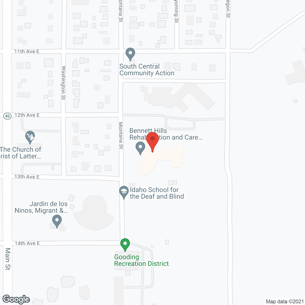 Gooding Rehab & Living Ctr in google map