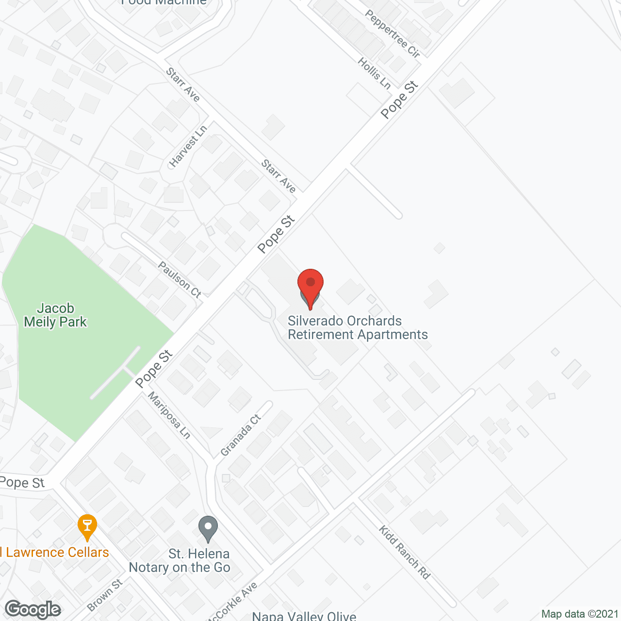 Silverado Orchards Retirement Community in google map