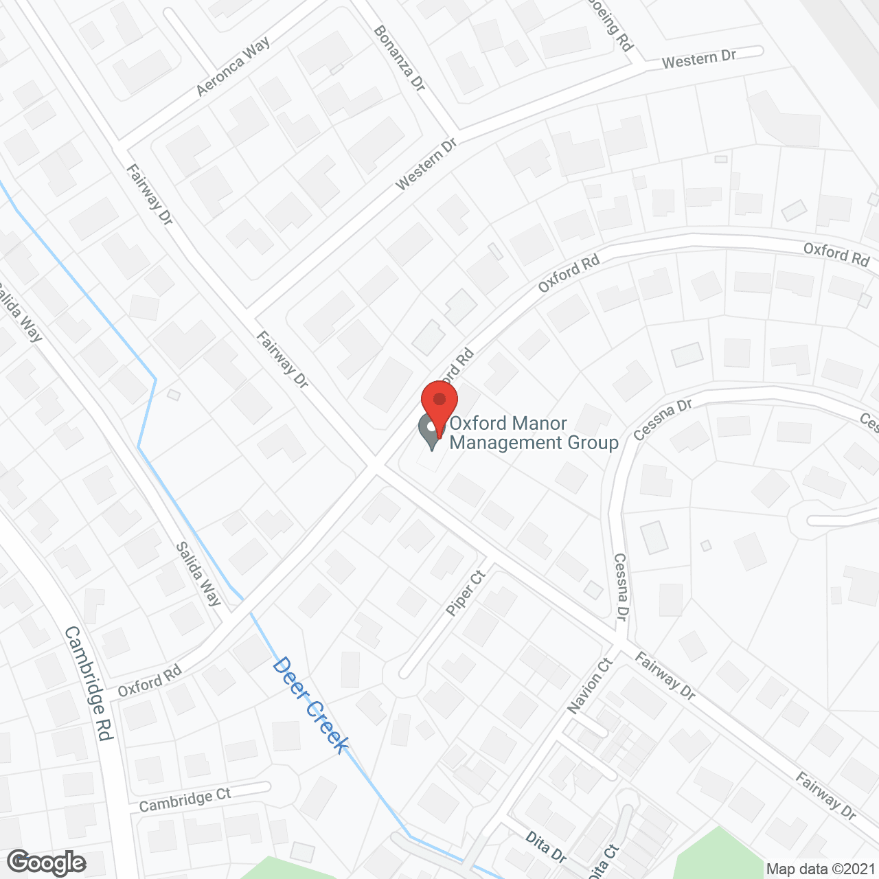 Oxford Manor in google map