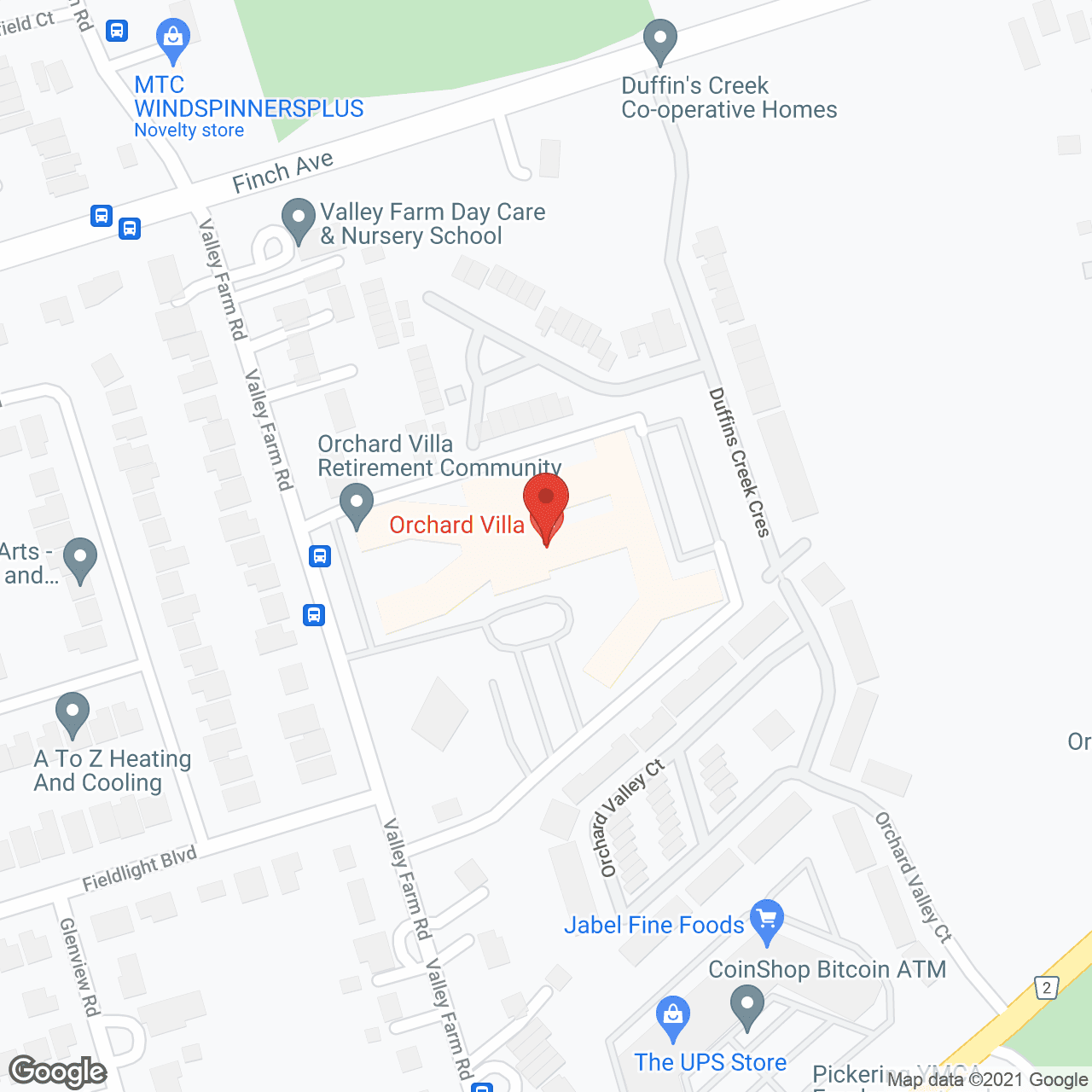 Orchard Villa Retirement Community in google map