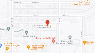 Lancaster Health & Rehab Ctr in google map