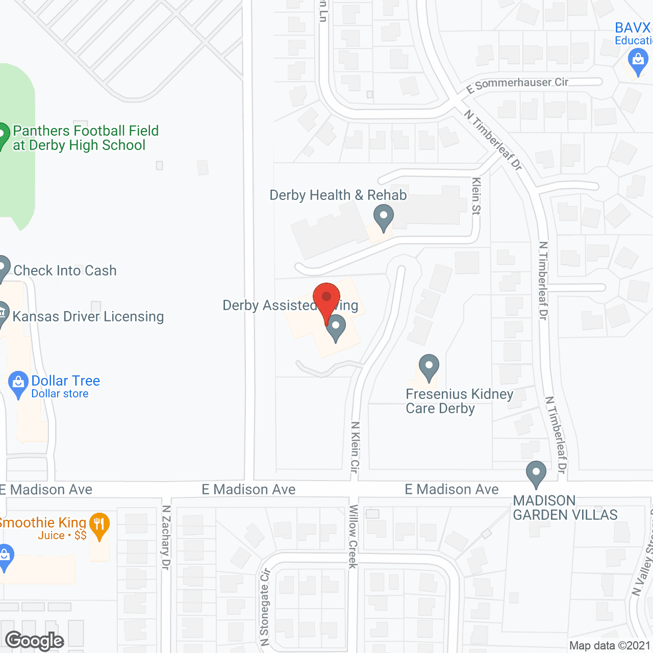 Avita Senior Living at Derby in google map