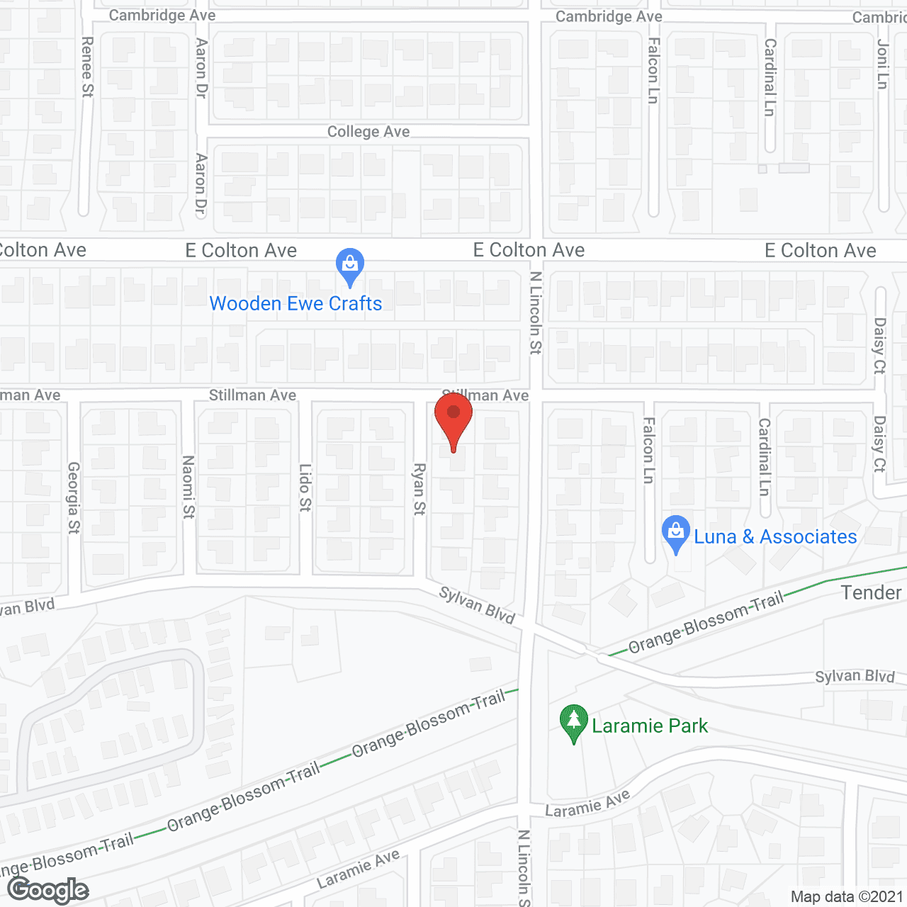 Redlands Home Senior Living in google map