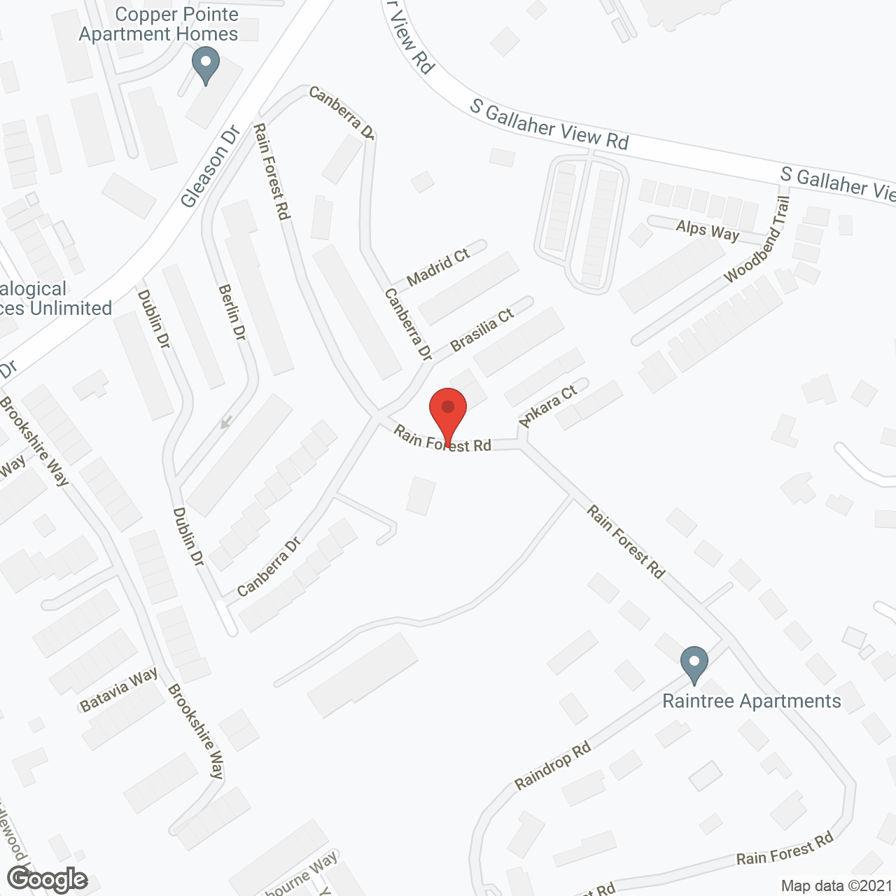 Rain Forest Landings in google map