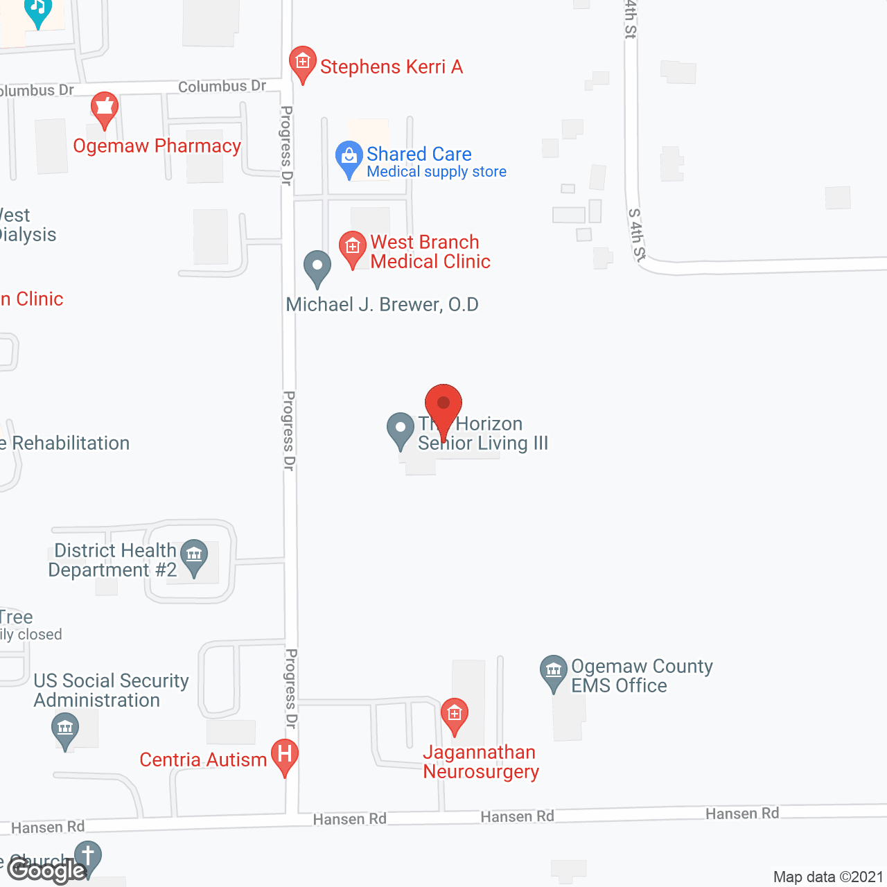 The Horizon Senior Living III in google map