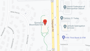 Sunrise of Bloomfield Hills in google map