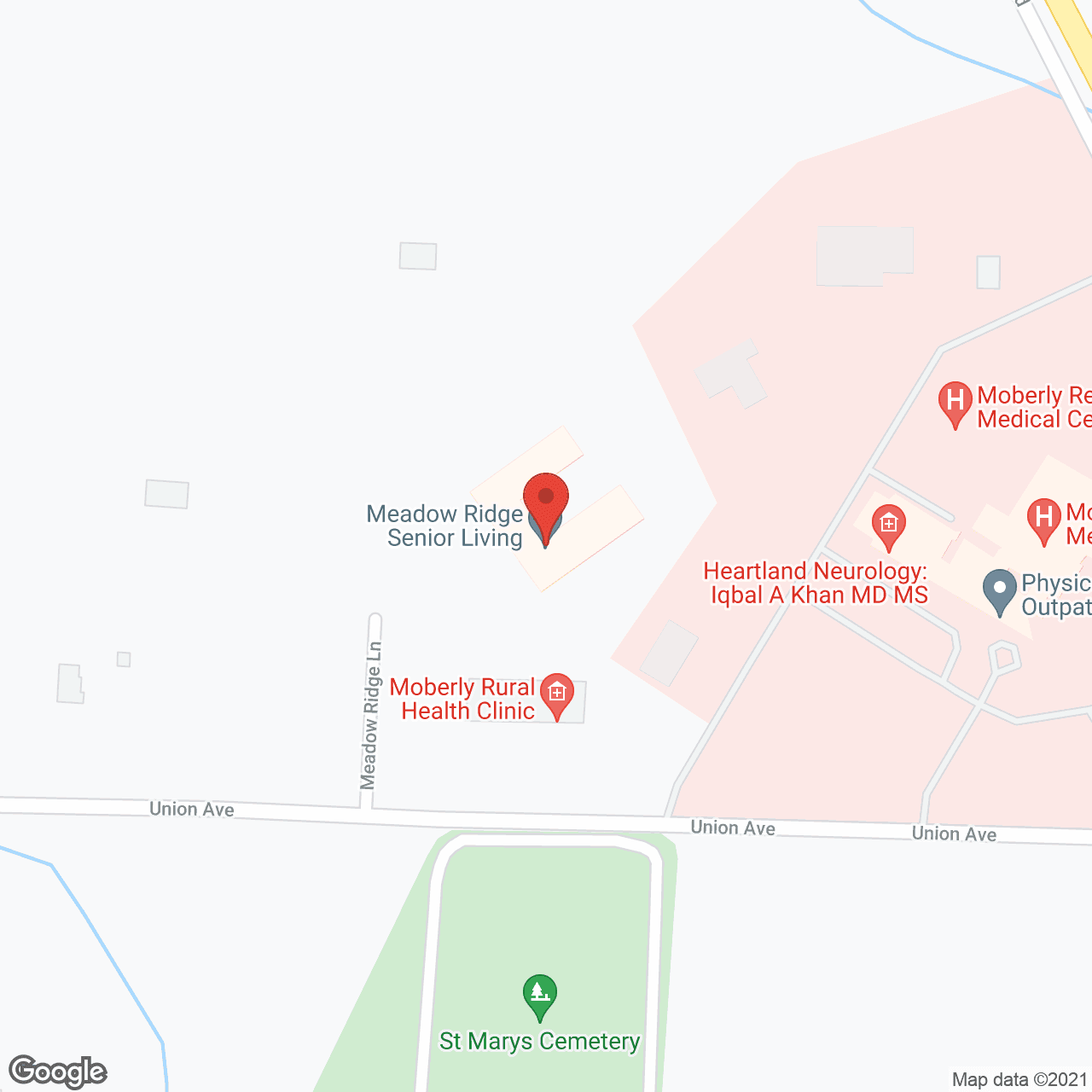 Meadow Ridge Senior Living in google map