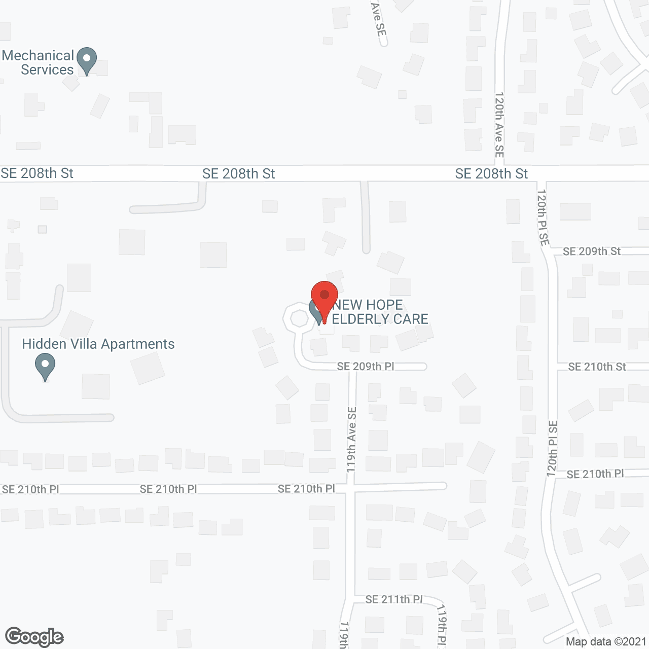 New Hope Senior Care in google map