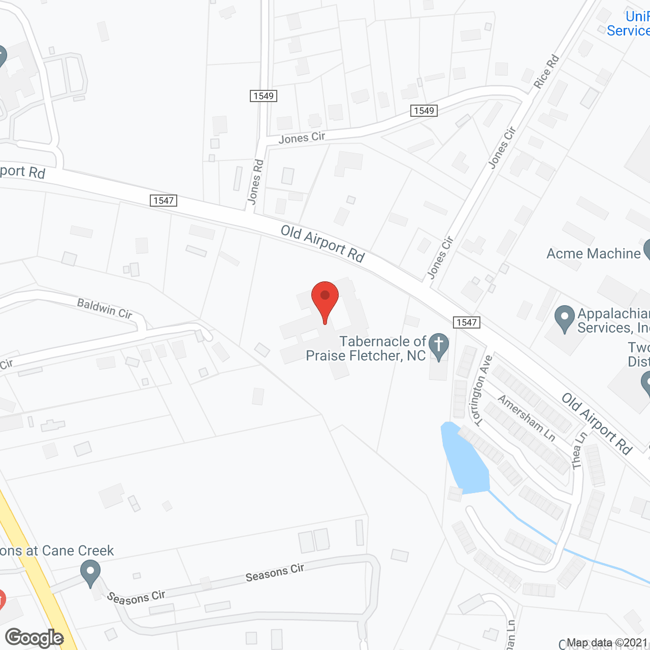 Universal Health Care/Fletcher in google map