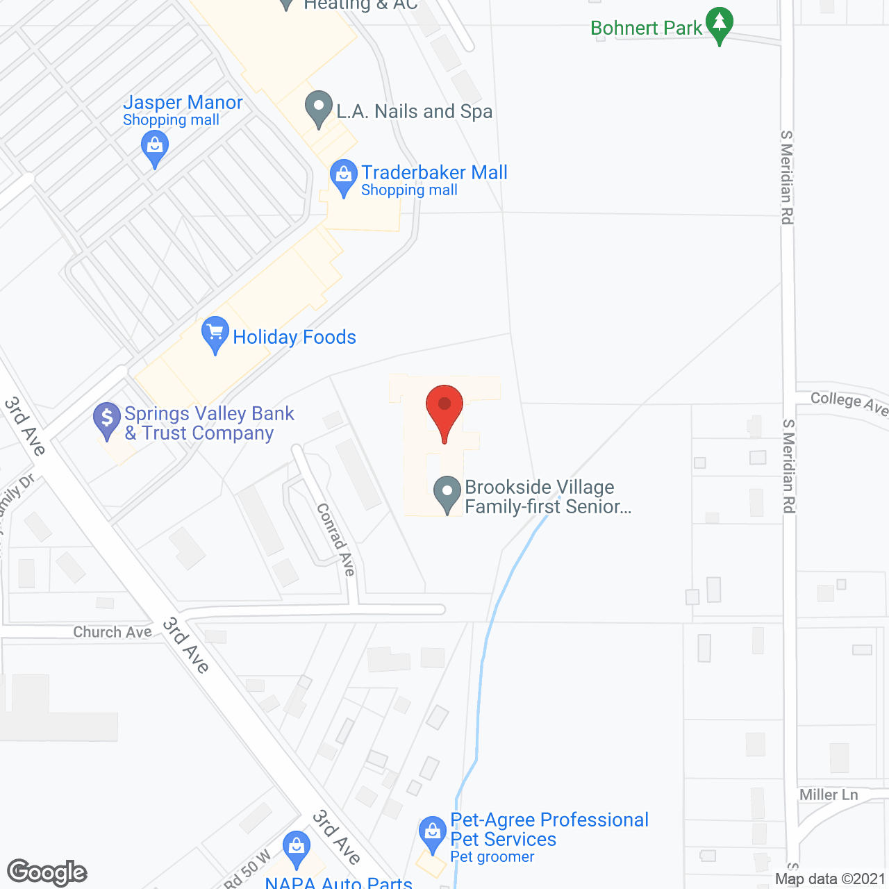 Brookside Village Senior Living in google map