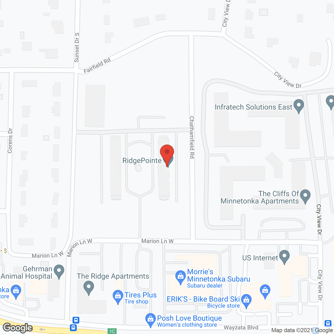 RidgePointe Senior Living in google map