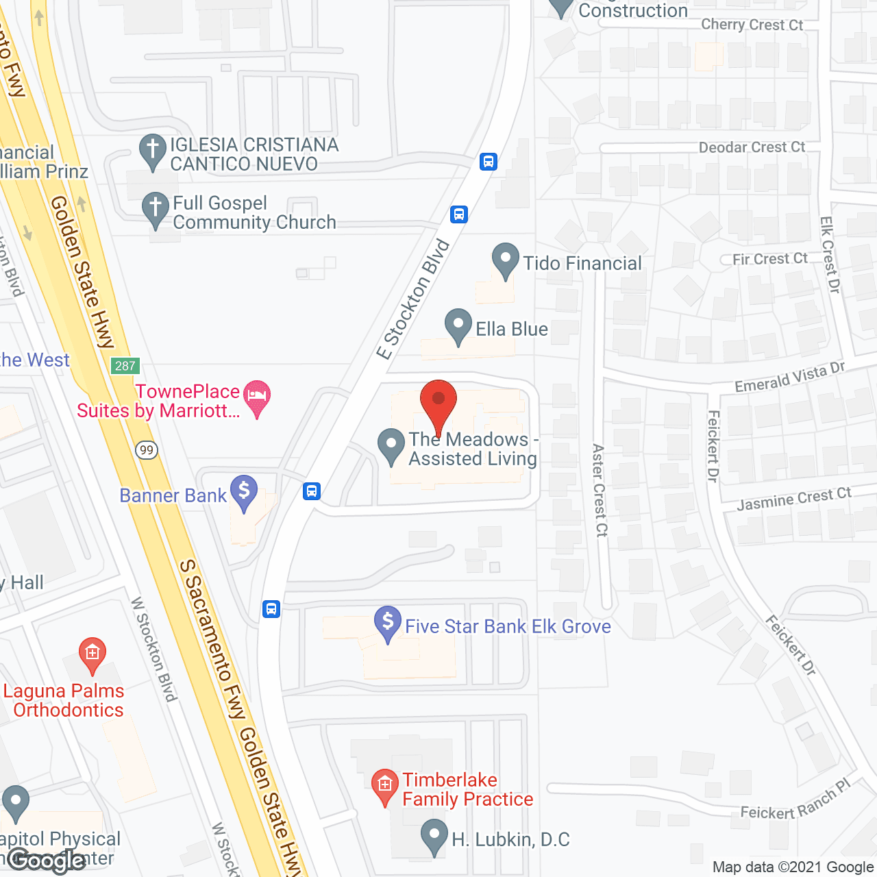 The Meadows Senior Living in google map