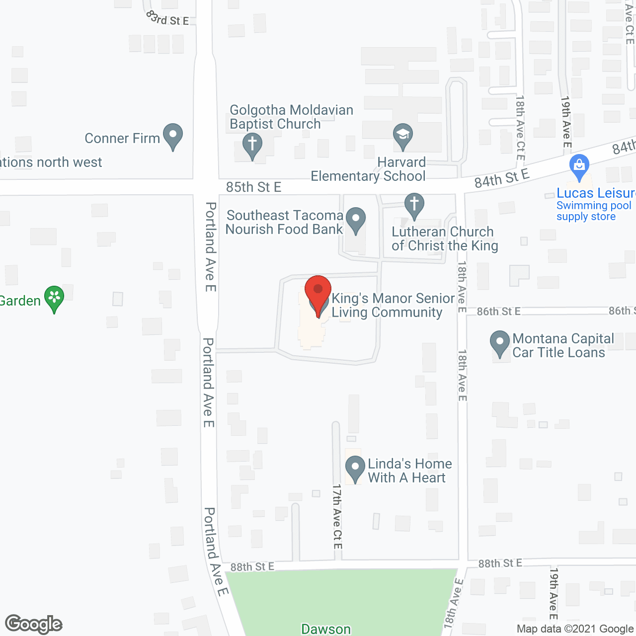 King's Manor Senior Living Community in google map