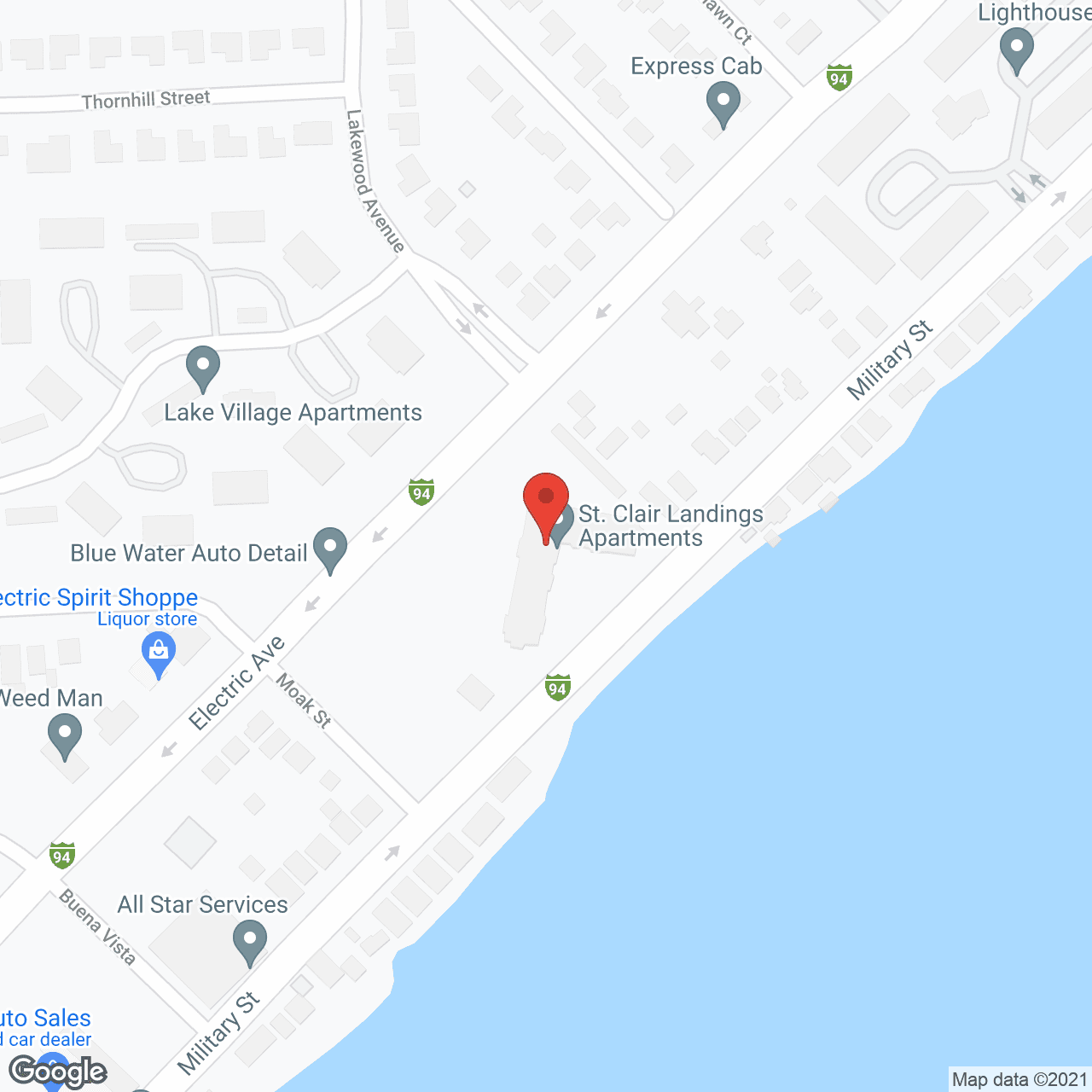 St. Clair Landings in google map