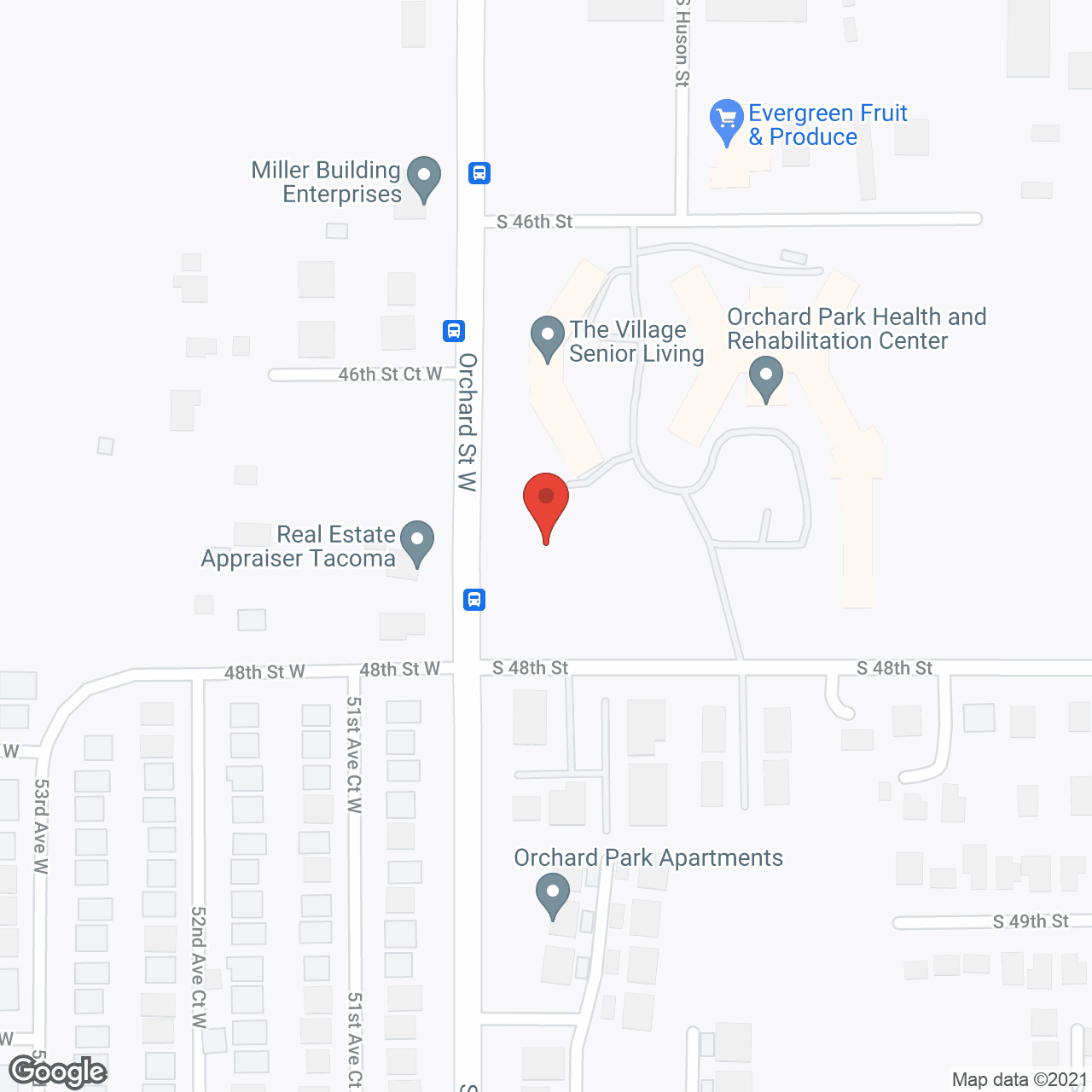 The Village Senior Living in google map