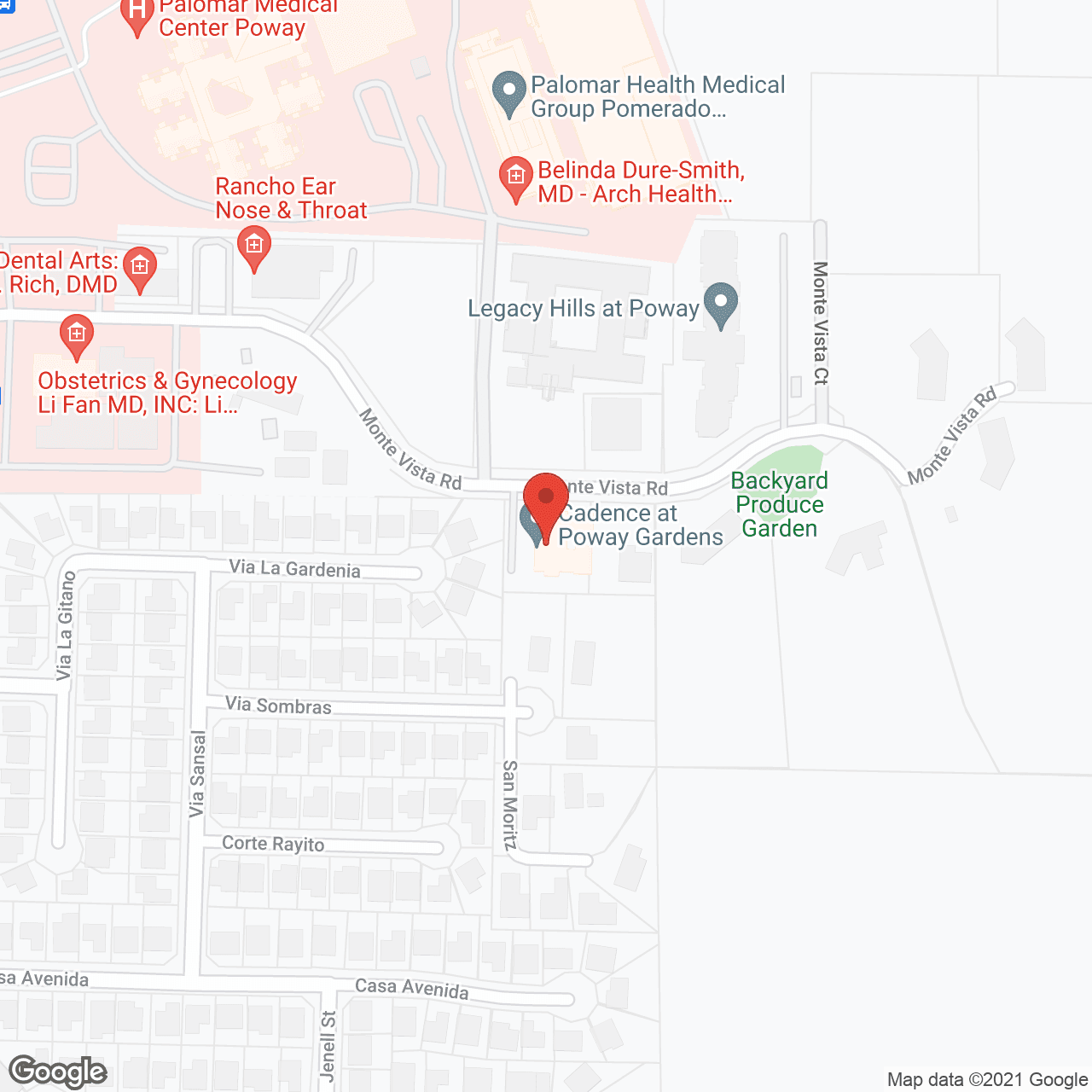 Poway Gardens Senior Living in google map