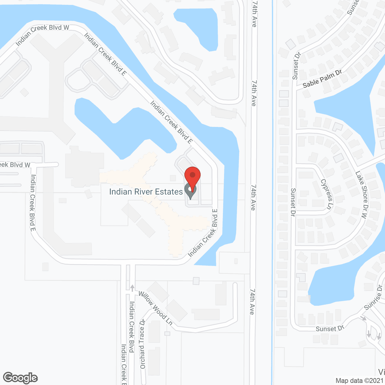 Indian River Estates East in google map