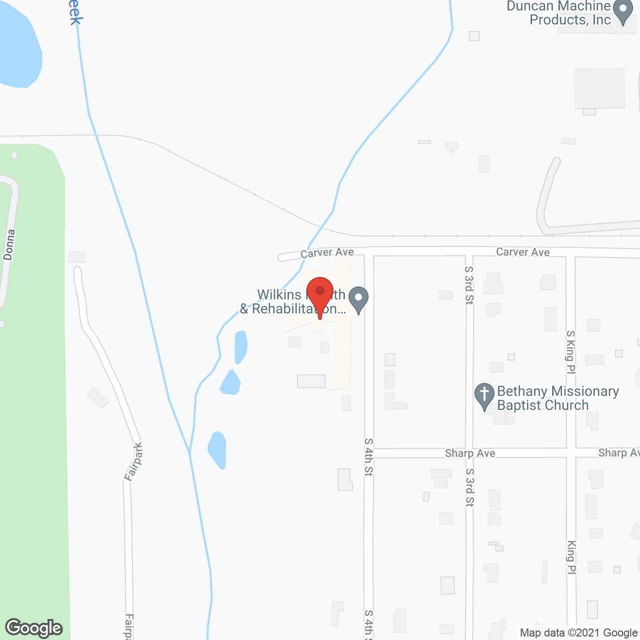 Wilkins Nursing Ctr in google map