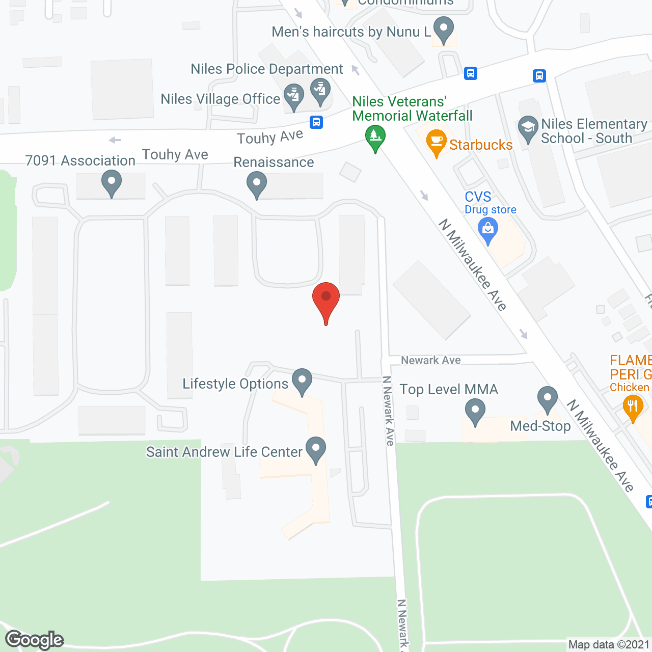 Celebrate Senior Living of Niles in google map