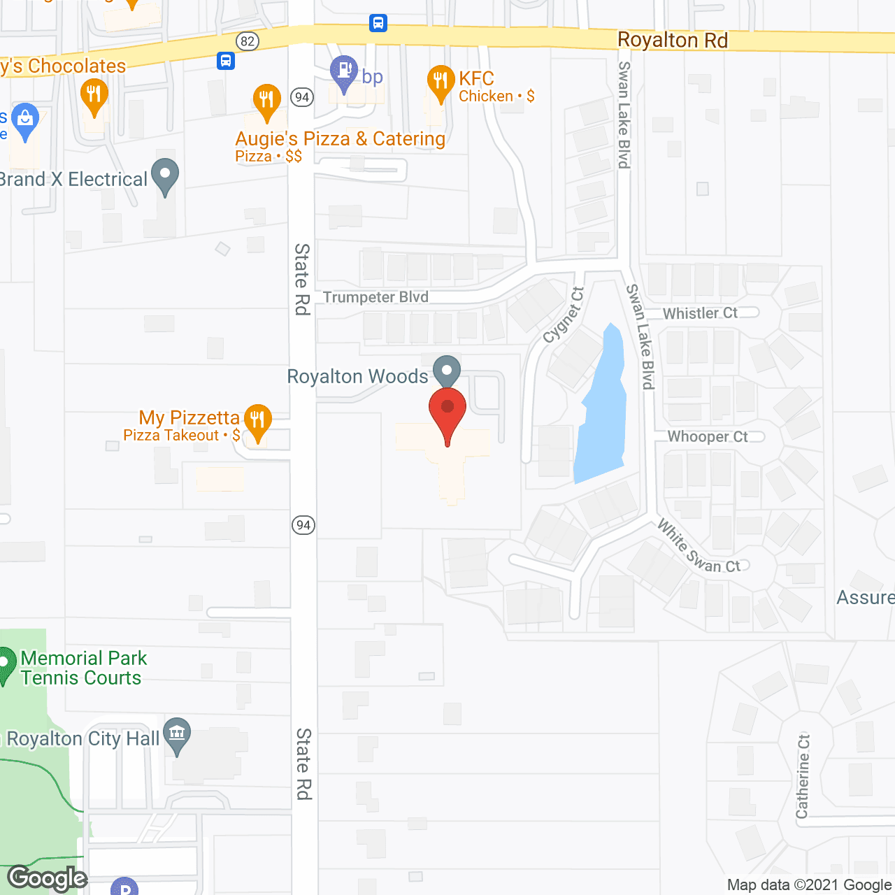 Royalton Woods in google map