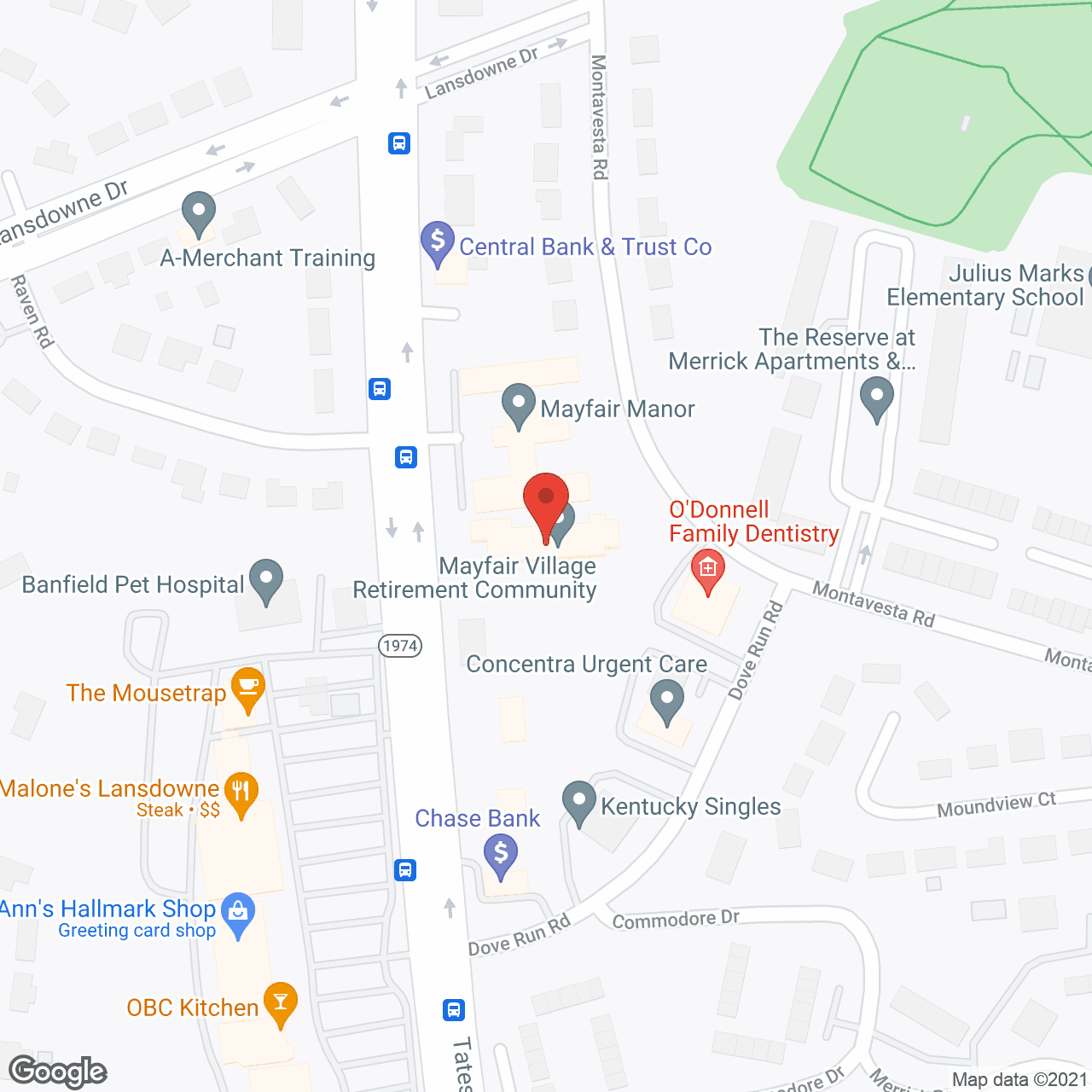 Mayfair Village Retirement Ctr in google map