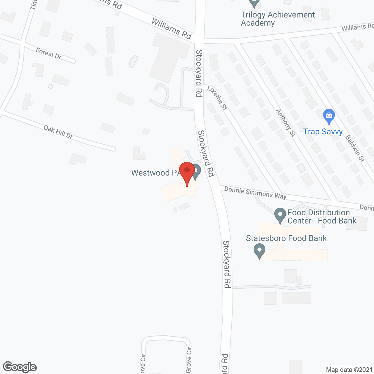 Westwood Nursing Ctr in google map