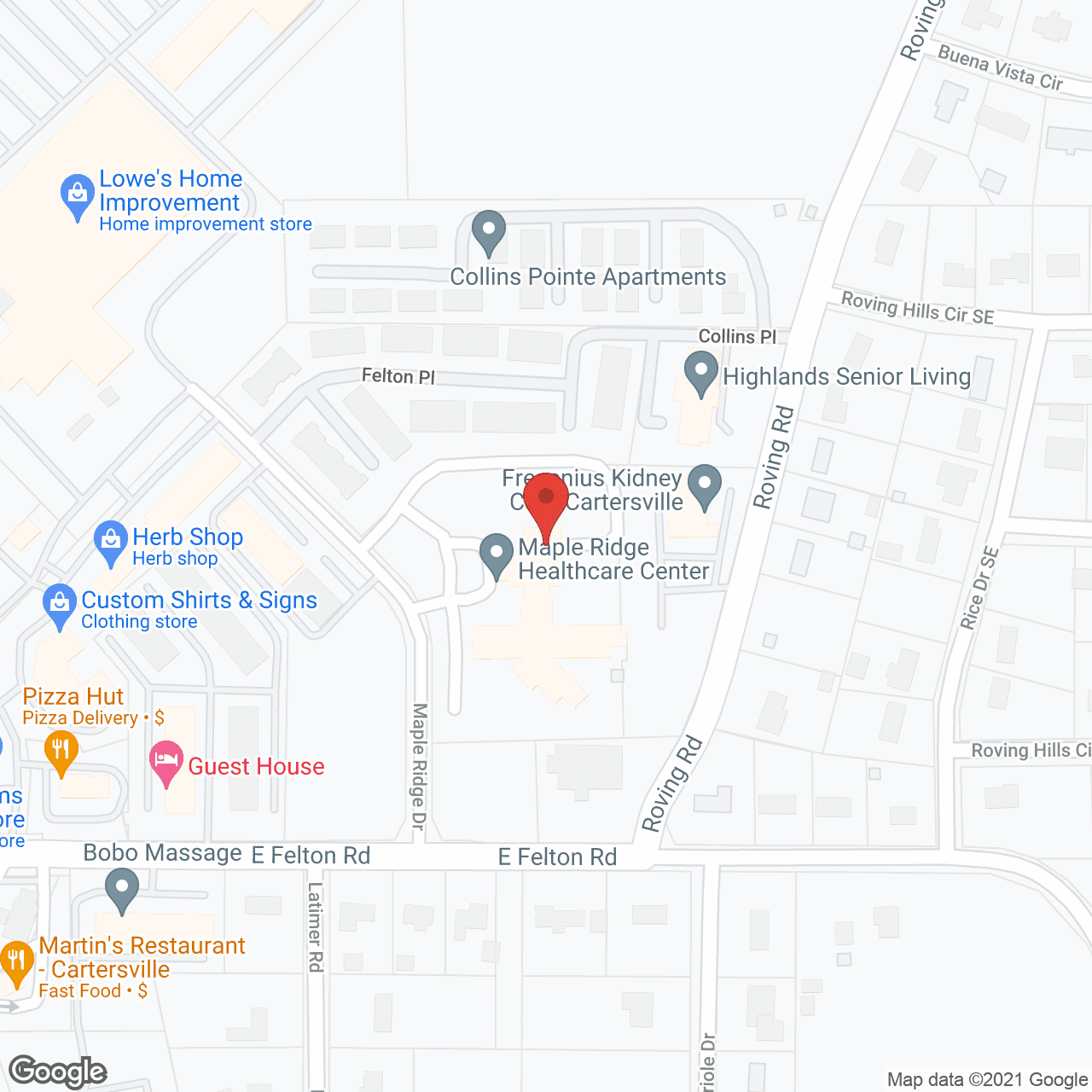 Maple Ridge Health Care Ctr in google map