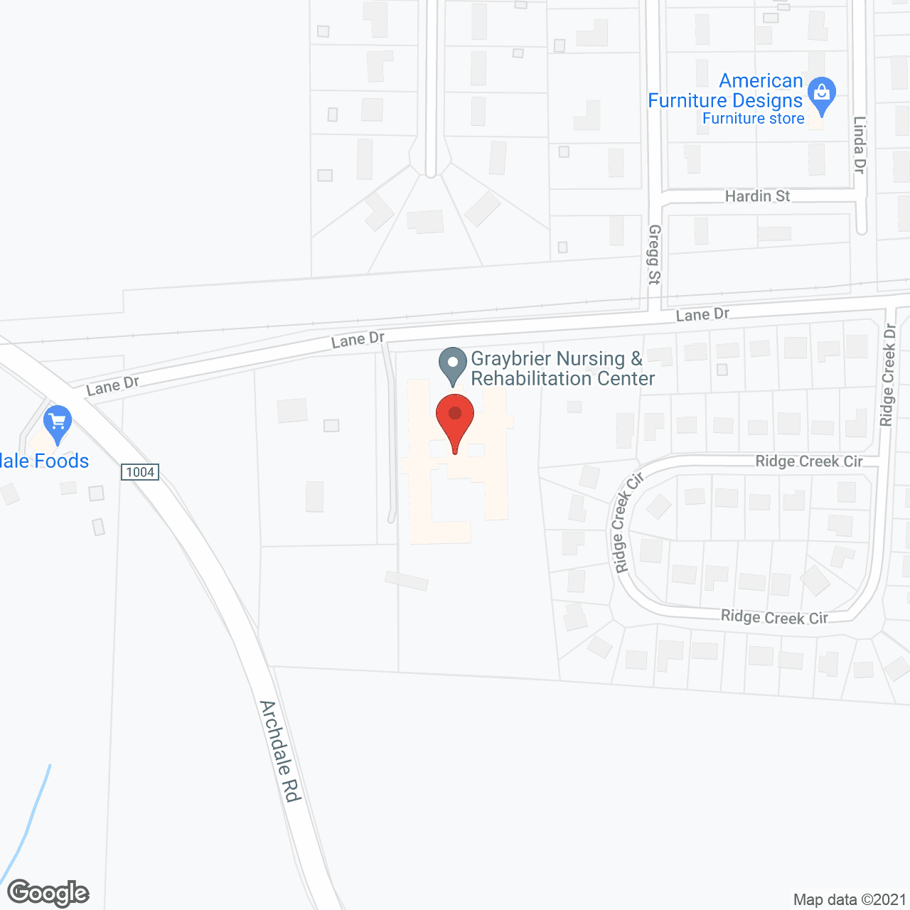 Graybrier Nursing & Retirement in google map