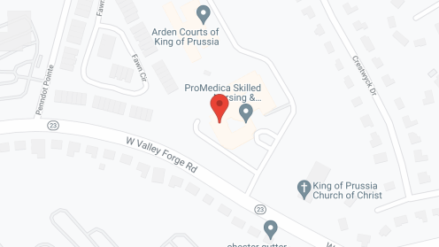 Map of the neighborhood around Arden Courts A ProMedica Memory Care Community in King of Prussia