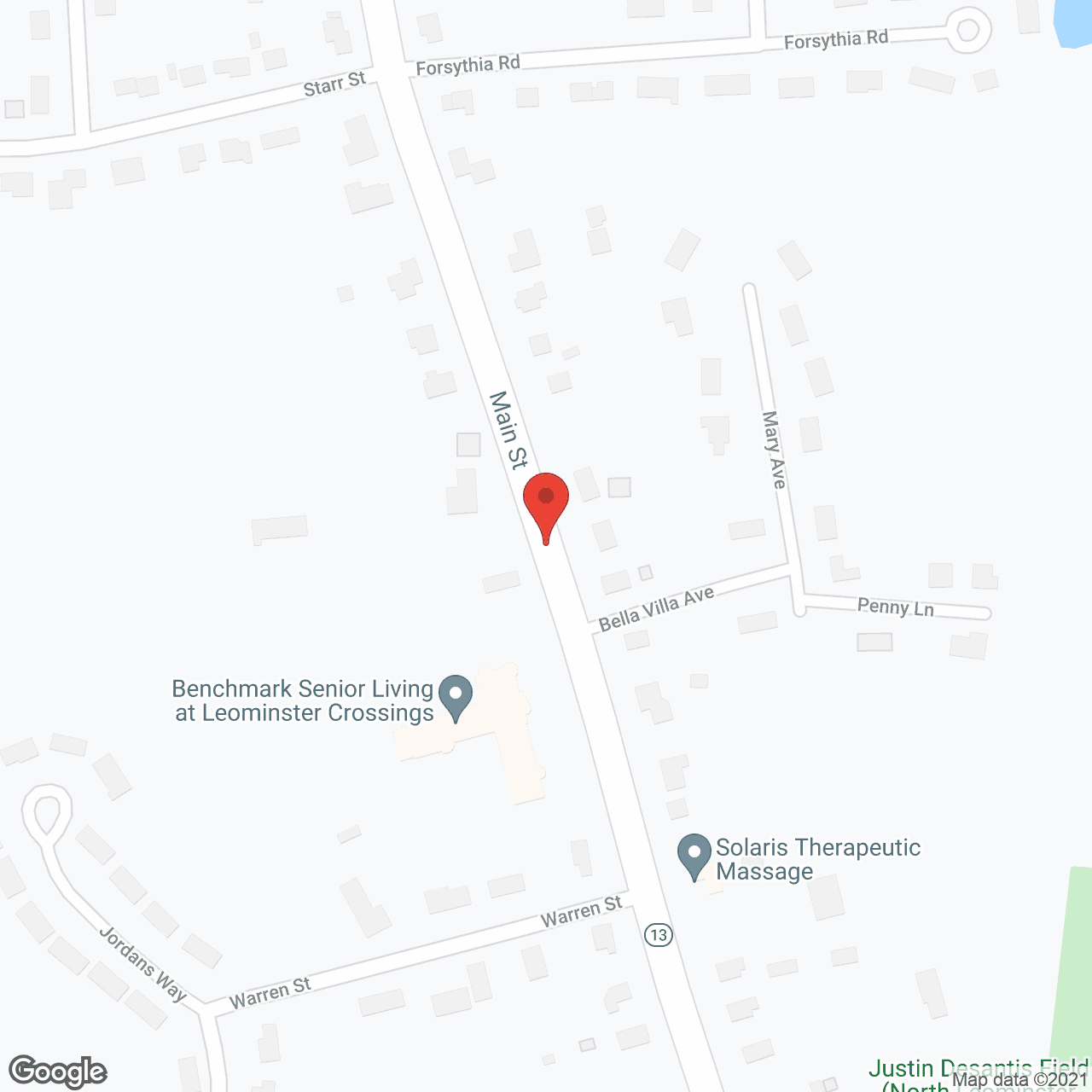 Benchmark Senior Living at Leominster Crossings in google map