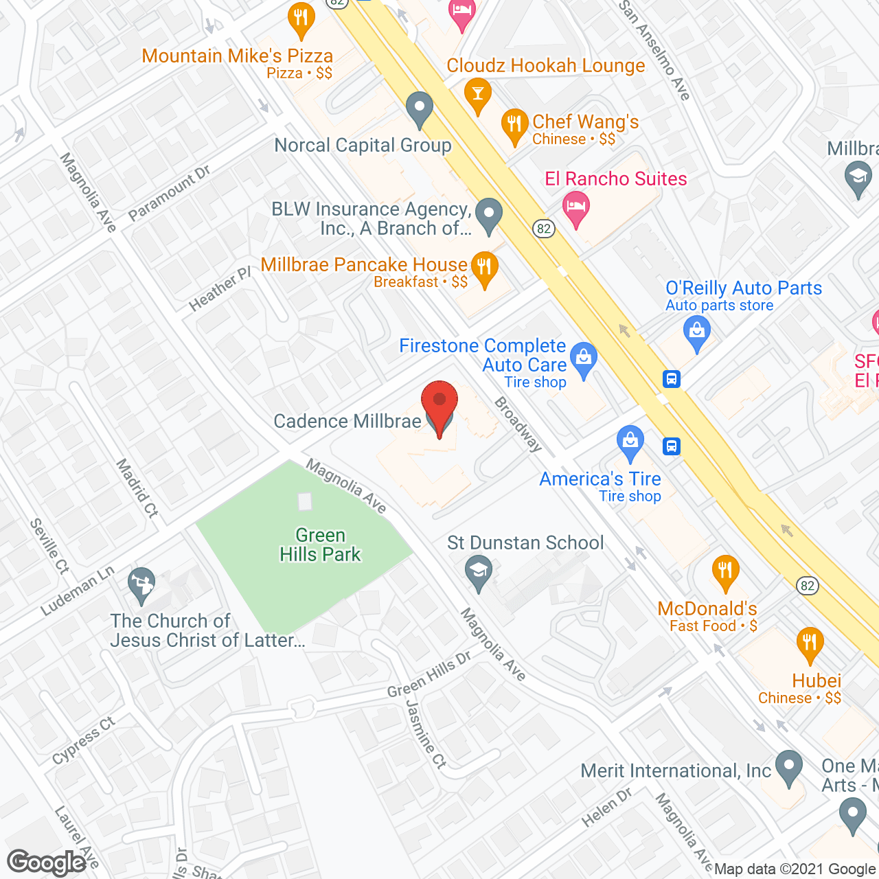 Cadence Millbrae by Cogir in google map