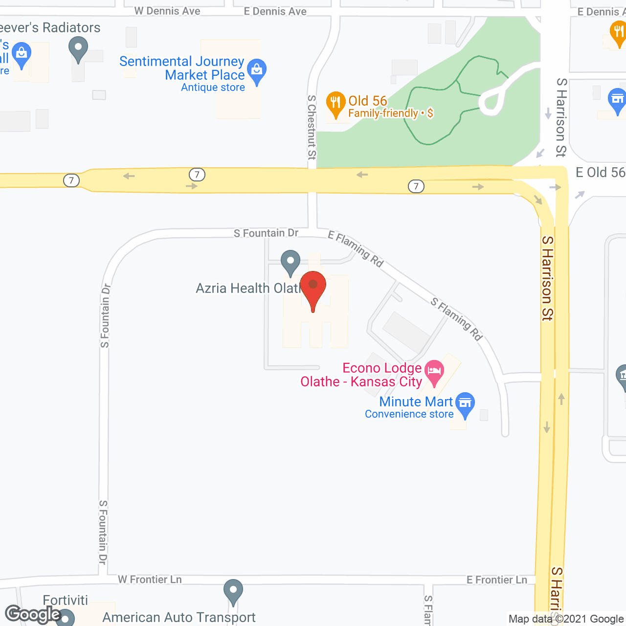 Azria Health Olathe in google map