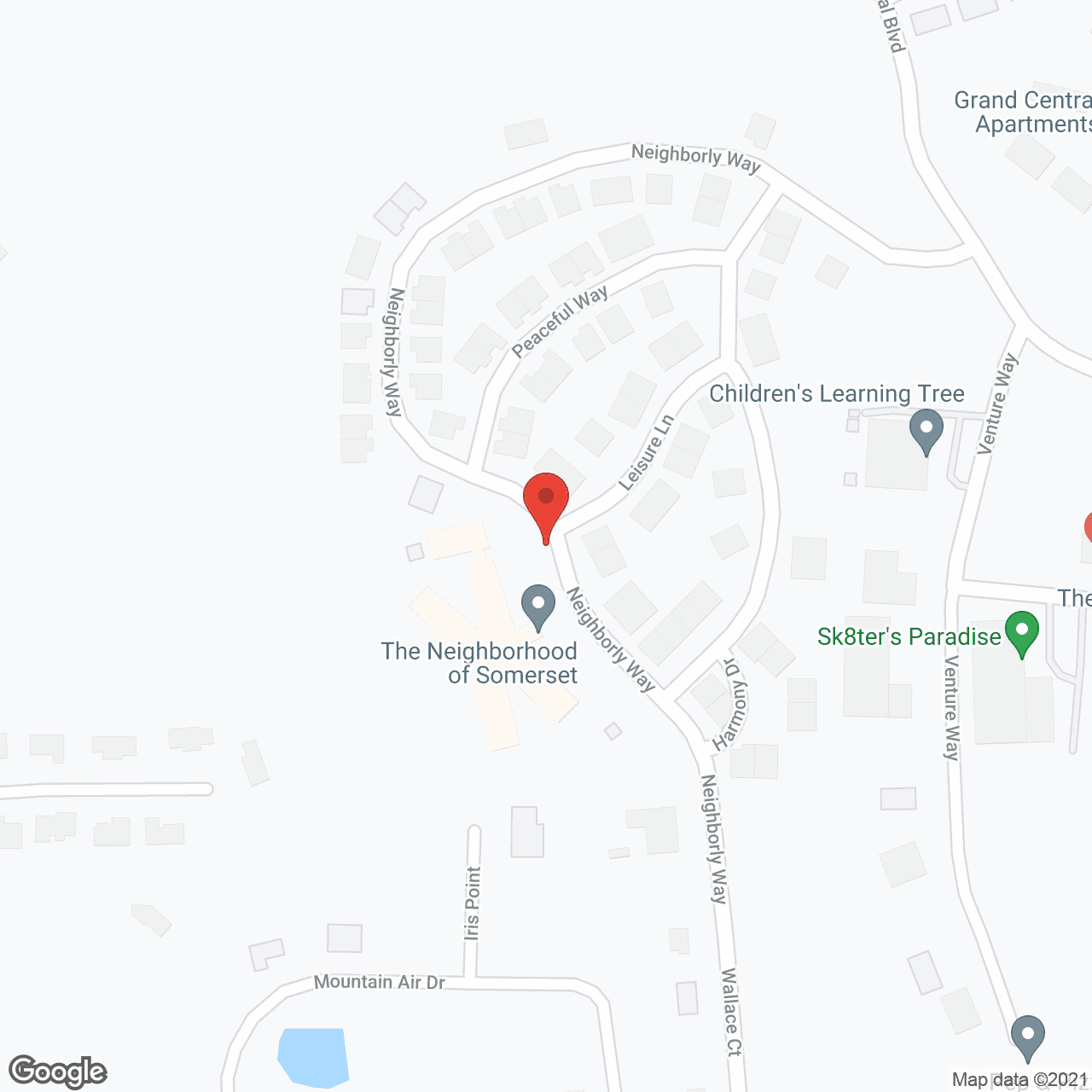 The Neighborhood of Somerset in google map