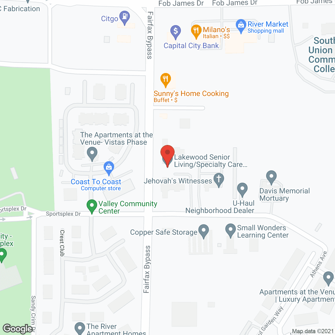 Lakewood Senior Living of Valley in google map