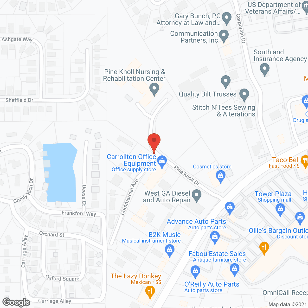 Pine Knoll Nursing & Rehab Ctr in google map