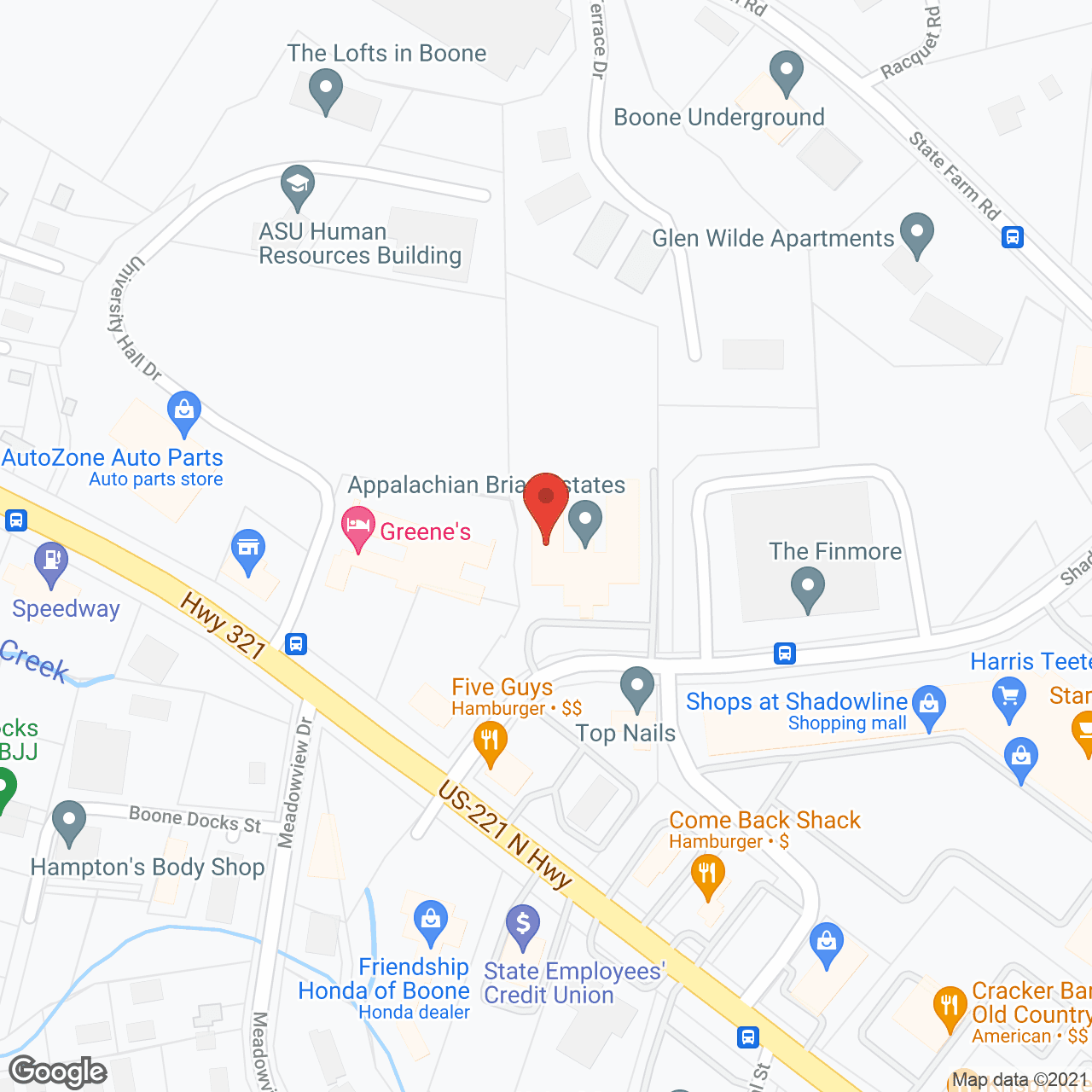 Appalachian Brian Estates Inc in google map